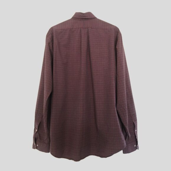 Ralph Lauren Custom Red Cotton Plaid Holiday Long Sleeve Collared Shirt 17 1/2 - Picture 4 of 9